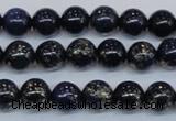 CPY772 15.5 inches 8mm round pyrite gemstone beads wholesale