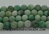 CQJ230 15.5 inches 4mm round matte Qinghai jade beads