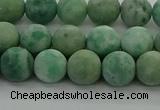 CQJ232 15.5 inches 8mm round matte Qinghai jade beads