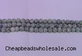 CQJ250 15.5 inches 4mm round matte Qinghai jade beads