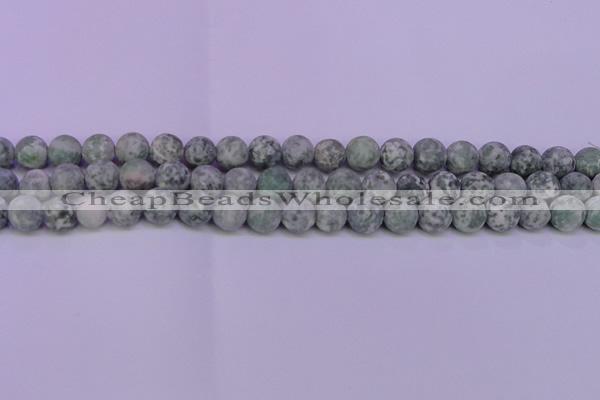 CQJ252 15.5 inches 8mm round matte Qinghai jade beads