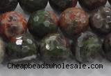 CRA105 15.5 inches 16mm faceted round rainforest agate beads