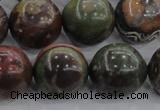 CRA117 15.5 inches 20mm round rainforest agate beads