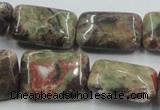 CRA22 15.5 inches 18*25mm rectangle natural rainforest agate beads