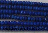 CRB106 15.5 inches 2.5*4mm faceted rondelle dyed turquoise beads