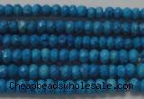 CRB107 15.5 inches 2.5*4mm faceted rondelle dyed turquoise beads