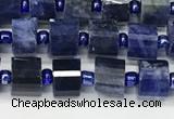 CRB1072 15.5 inches 4*6mm - 5*6mm faceted tyre sodalite beads