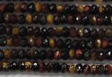 CRB108 15.5 inches 2.5*4mm faceted rondelle red & yellow tiger eye beads