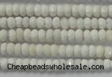 CRB109 15.5 inches 2.5*4mm faceted rondelle white agate beads