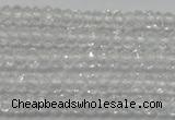 CRB112 15.5 inches 2.5*4mm faceted rondelle white crystal beads