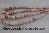 CRB1126 15.5 inches 5*8mm - 9*18mm faceted rondelle pink opal beads