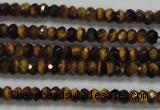 CRB116 15.5 inches 3*5mm faceted rondelle yellow tiger eye beads