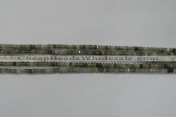 CRB118 15.5 inches 3*5mm faceted rondelle labradorite beads