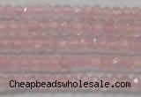 CRB119 15.5 inches 3*5mm faceted rondelle rose quartz beads