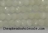 CRB1211 15.5 inches 4*6mm faceted rondelle white moonstone beads