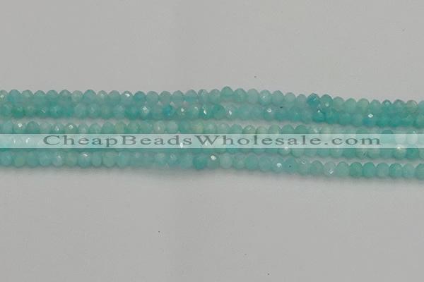 CRB1216 15.5 inches 4*6mm faceted rondelle amazonite beads