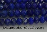 CRB1217 15.5 inches 4*6mm faceted rondelle lapis lazuli beads