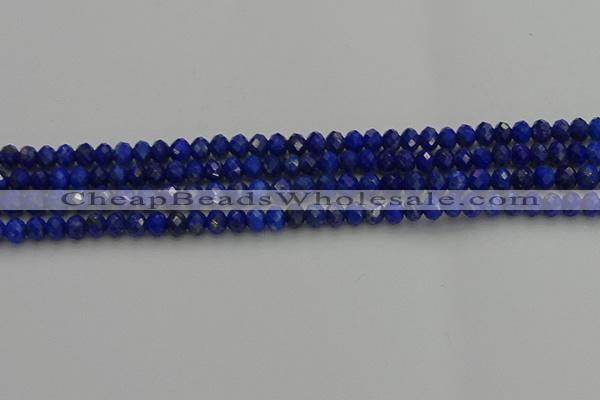 CRB1217 15.5 inches 4*6mm faceted rondelle lapis lazuli beads