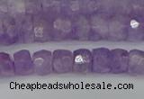 CRB1270 15.5 inches 4*6mm faceted rondelle lavender amethyst beads