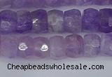 CRB1271 15.5 inches 5*8mm faceted rondelle lavender amethyst beads