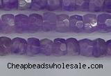 CRB1274 15.5 inches 4*6mm faceted rondelle lavender amethyst beads