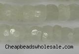 CRB1279 15.5 inches 5*8mm faceted rondelle white moonstone beads