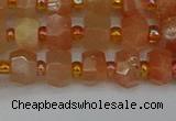 CRB1290 15.5 inches 4*6mm faceted rondelle moonstone beads