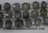 CRB1294 15.5 inches 4*6mm faceted rondelle labradorite beads