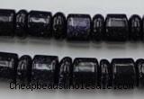 CRB132 15.5 inches 6*12mm & 10*12mm rondelle blue goldstone beads