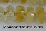 CRB1323 15.5 inches 7*14mm faceted rondelle citrine beads