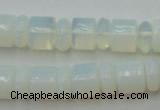 CRB135 15.5 inches 6*12mm & 10*12mm rondelle opal beads