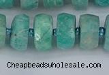 CRB1373 15.5 inches 7*14mm faceted rondelle amazonite beads