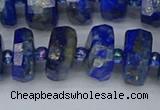 CRB1394 15.5 inches 8*16mm faceted rondelle lapis lazuli beads