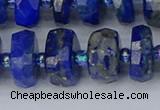 CRB1395 15.5 inches 8*18mm faceted rondelle lapis lazuli beads