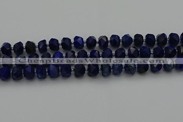 CRB1451 15.5 inches 8*10mm faceted rondelle lapis lazuli beads