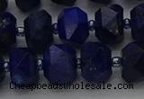 CRB1452 15.5 inches 10*14mm faceted rondelle lapis lazuli beads