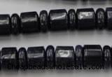 CRB152 15.5 inches 6*12mm & 10*12mm rondelle blue dumortierite beads