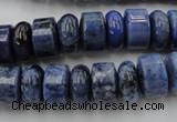 CRB177 15.5 inches 4*12mm – 8*12mm rondelle blue dumortierite beads