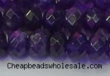 CRB1806 15.5 inches 6*10mm faceted rondelle amethyst beads