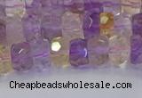 CRB1808 15.5 inches 5*8mm faceted rondelle ametrine beads