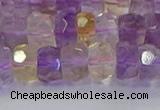 CRB1809 15.5 inches 6*10mm faceted rondelle ametrine beads