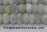 CRB1824 15.5 inches 5*7mm faceted rondelle aquamarine beads