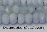 CRB1826 15.5 inches 5*7mm faceted rondelle aquamarine beads