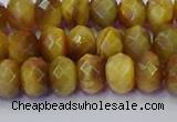 CRB1837 15.5 inches 5*8mm faceted rondelle golden tiger eye beads