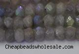 CRB1852 15.5 inches 4*6mm faceted rondelle labradorite beads