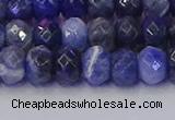 CRB1857 15.5 inches 5*8mm faceted rondelle sodalite beads