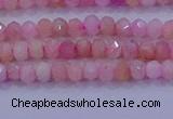 CRB1875 15.5 inches 2*3mm faceted rondelle pink opal beads