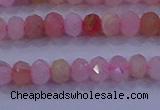 CRB1876 15.5 inches 2.5*4mm faceted rondelle pink opal beads