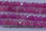 CRB1878 15.5 inches 2*3mm faceted rondelle red tourmaline beads