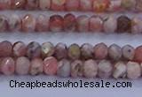 CRB1881 15.5 inches 2*3mm faceted rondelle rhodochrosite beads